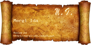 Mergl Ida névjegykártya
